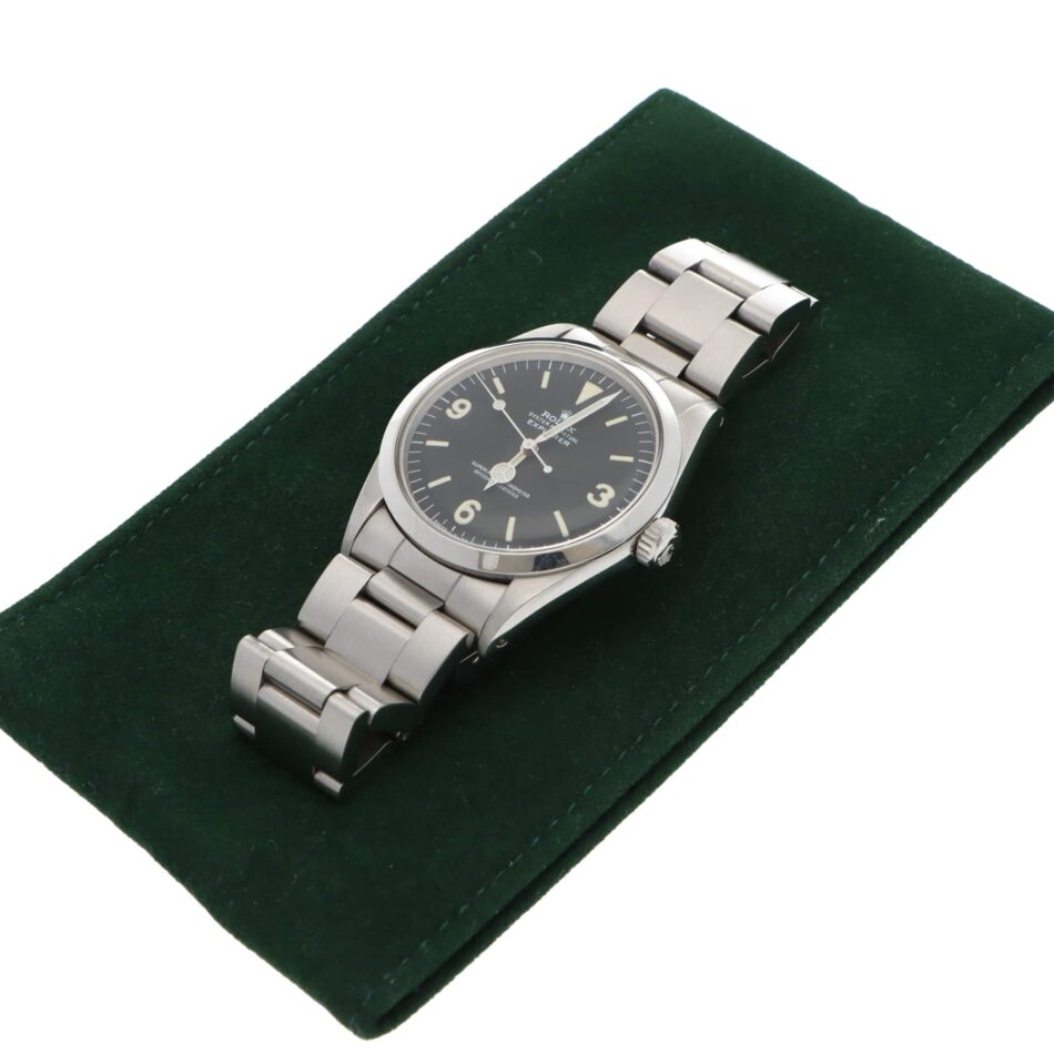 Vintage Rolex Explorer 1016 36mm Steel Watch Black Dial