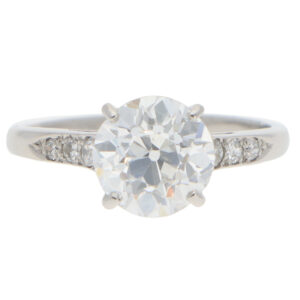 Vintage 2.32ct GIA Certified Old Cut Diamond Ring in Platinum