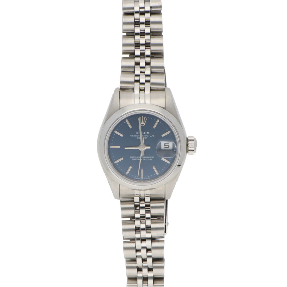 Vintage 1999 Rolex Oyster Perpetual Date Blue Dial watch