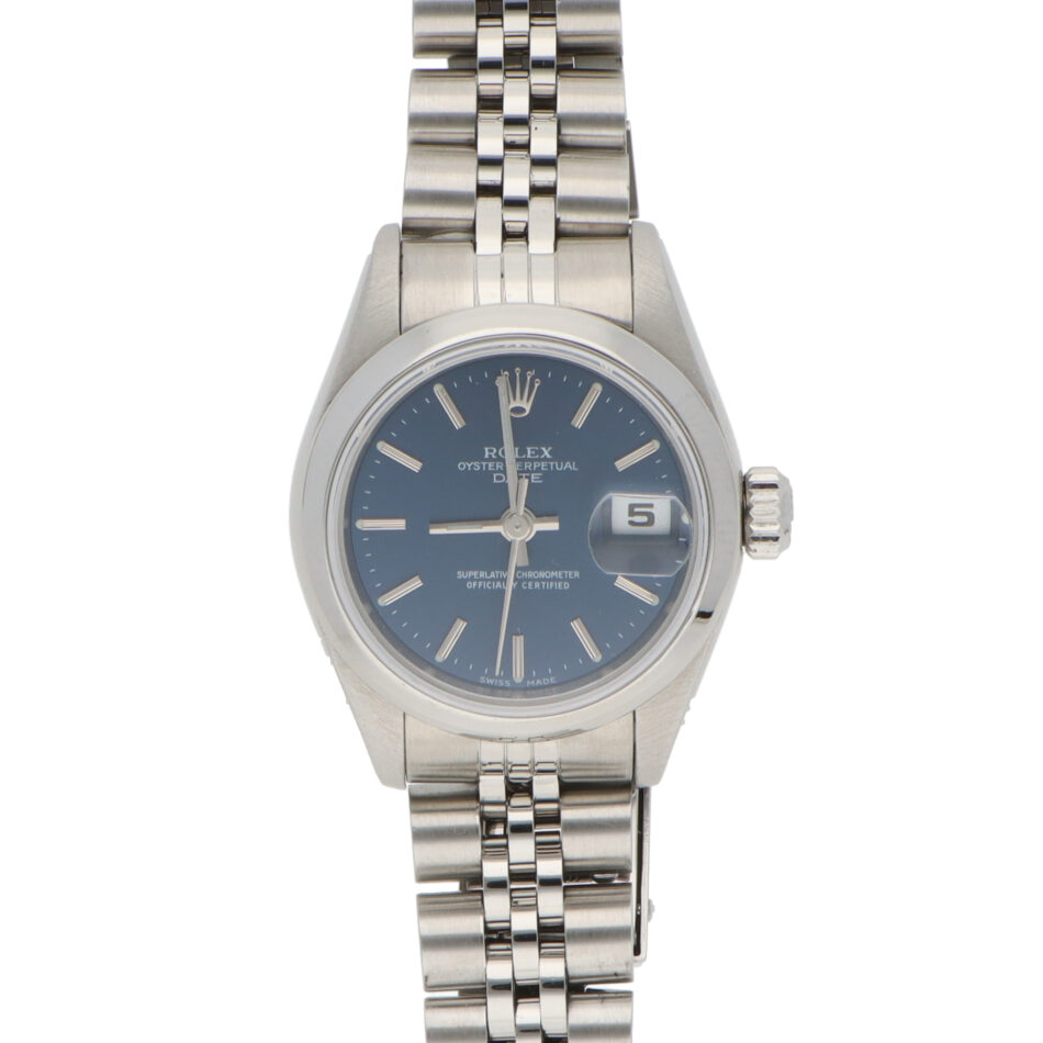 Vintage 1999 Rolex Oyster Perpetual Date Blue Dial watch