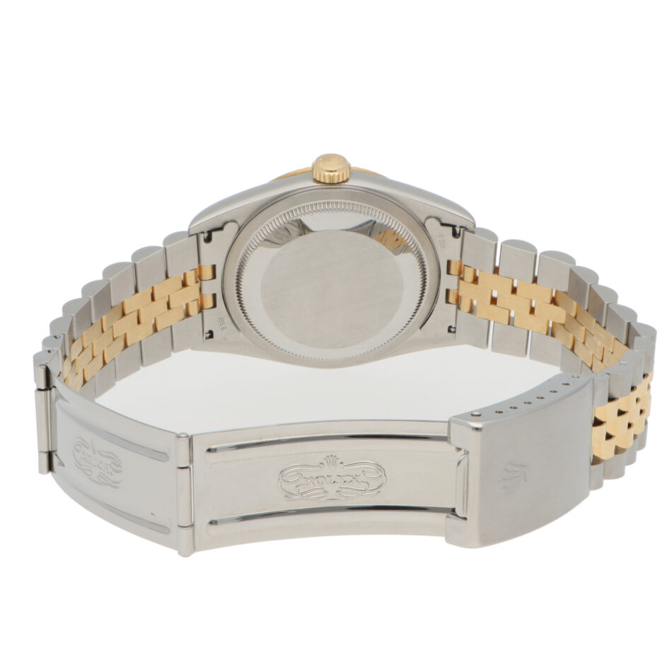 Vintage 1993 Rolex Datejust Steel and Gold Watch with Blue dial
