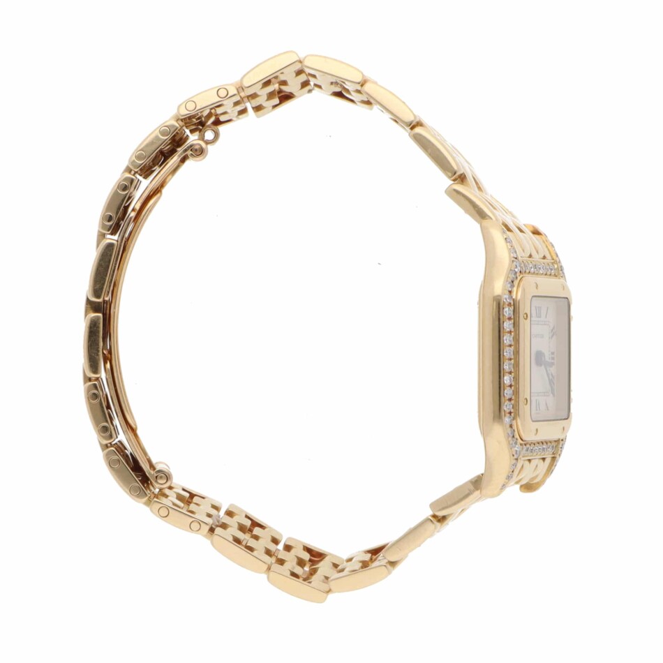 Vintage Cartier Panthere Gold Wristwatch with Diamond Set Bezel