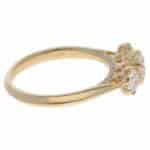 Contemporary GIA Certified Diamond Three Stone Ring