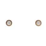 Vintage Cartier d'Amour Diamond Stud Earrings Mini Model