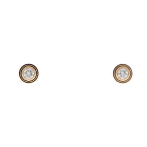 Vintage Cartier d'Amour Diamond Stud Earrings Mini Model