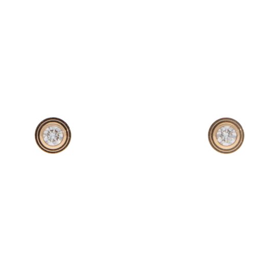 Vintage Cartier d'Amour Diamond Stud Earrings Mini Model
