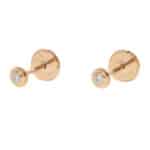 Vintage Cartier d'Amour Diamond Stud Earrings Mini Model