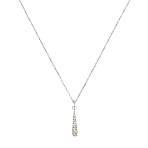 Vintage Gucci Diamantissima Diamond Drop Pendant Necklace