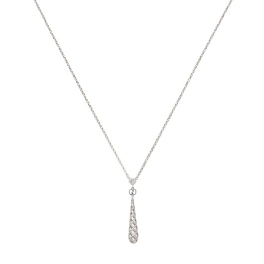 Vintage Gucci Diamantissima Diamond Drop Pendant Necklace