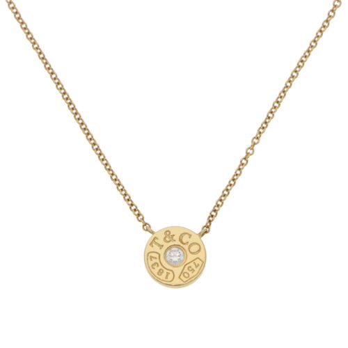 Vintage Tiffany & Co. '1837' Diamond Circle Pendant Necklace