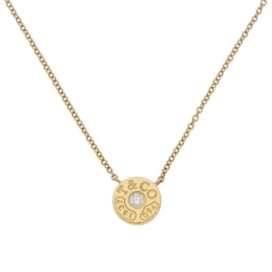Vintage Tiffany & Co. '1837' Diamond Circle Pendant Necklace