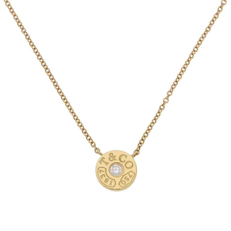 Vintage Tiffany & Co. '1837' Diamond Circle Pendant Necklace