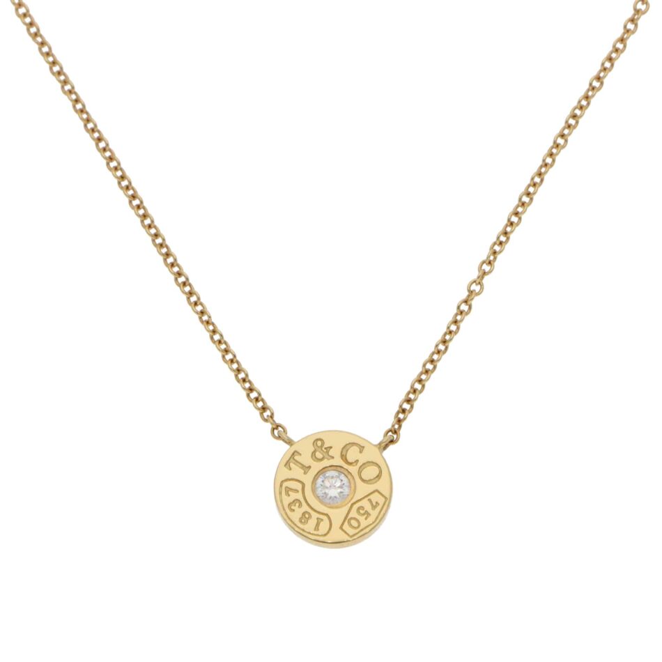 Vintage Tiffany & Co. '1837' Diamond Circle Pendant Necklace