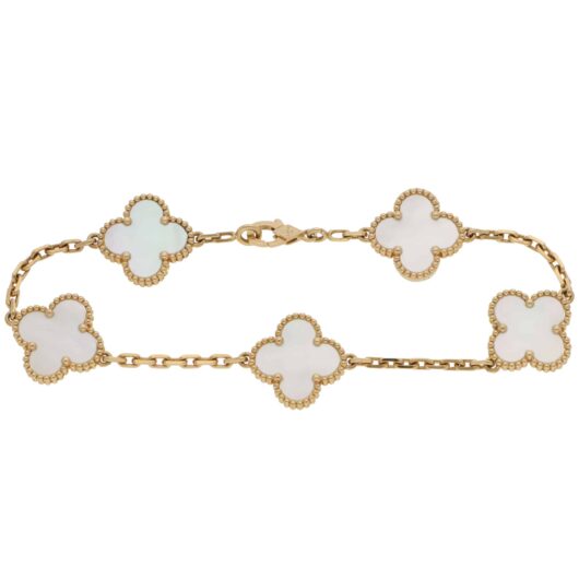 Vintage Van Cleef & Arpels Mother of Pearl Alhambra Bracelet