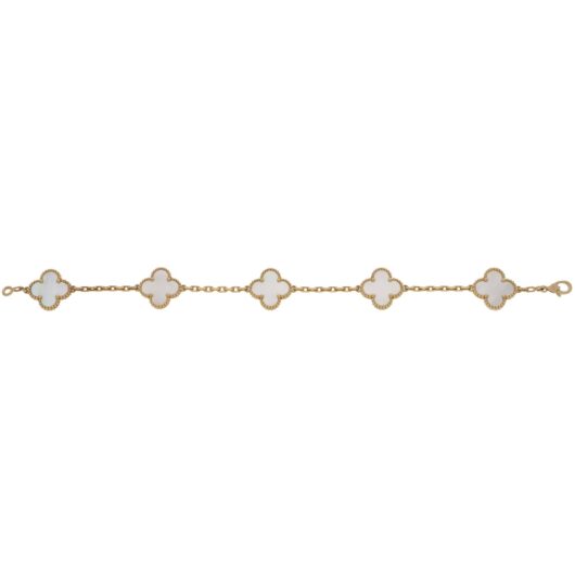 Vintage Van Cleef & Arpels Mother of Pearl Alhambra Bracelet