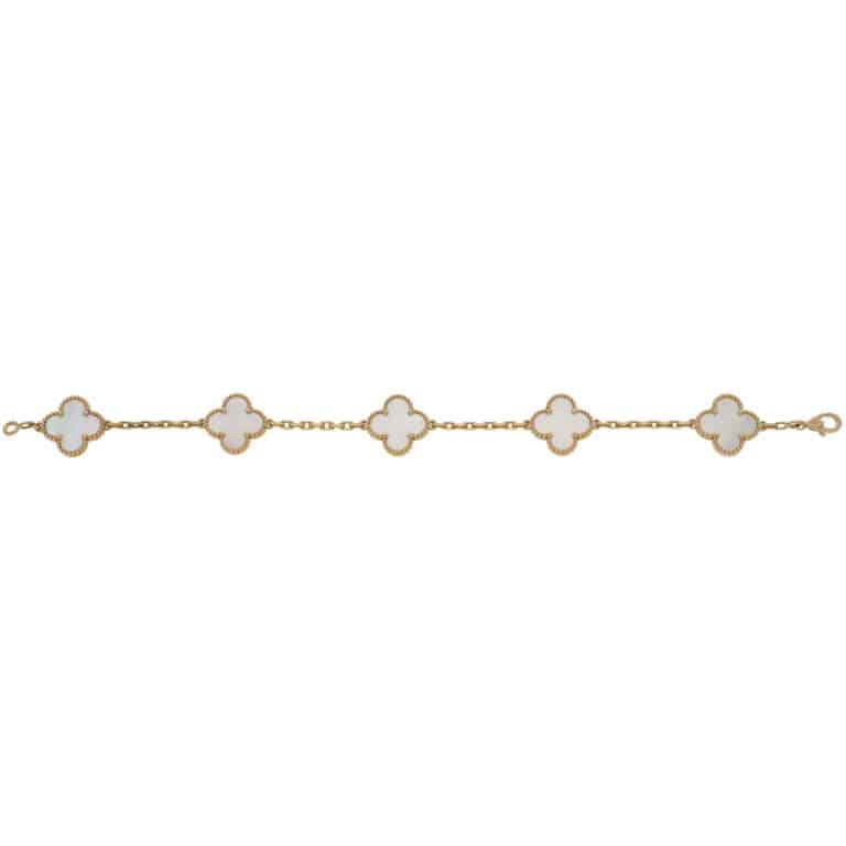 Vintage Van Cleef & Arpels Mother of Pearl Alhambra Bracelet
