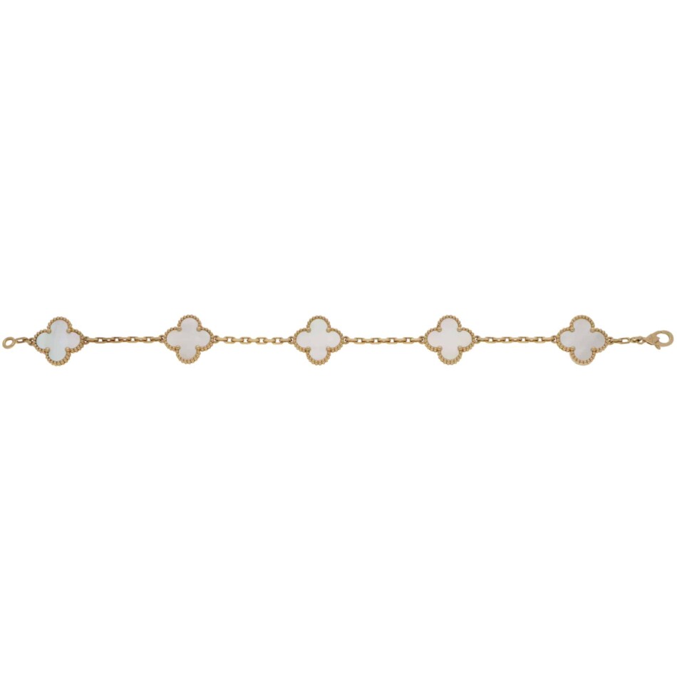 Vintage Van Cleef & Arpels Mother of Pearl Alhambra Bracelet