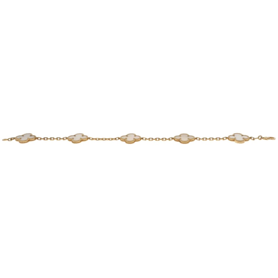 Vintage Van Cleef & Arpels Mother of Pearl Alhambra Bracelet