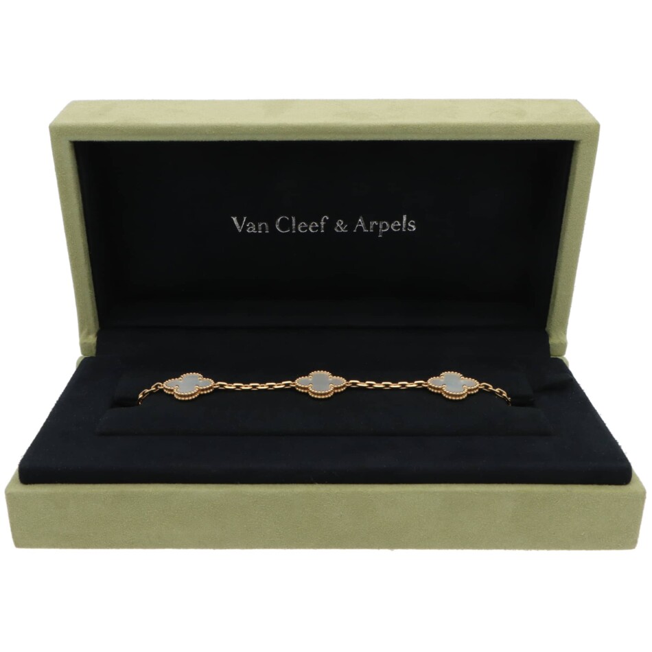 Vintage Van Cleef & Arpels Mother of Pearl Alhambra Bracelet
