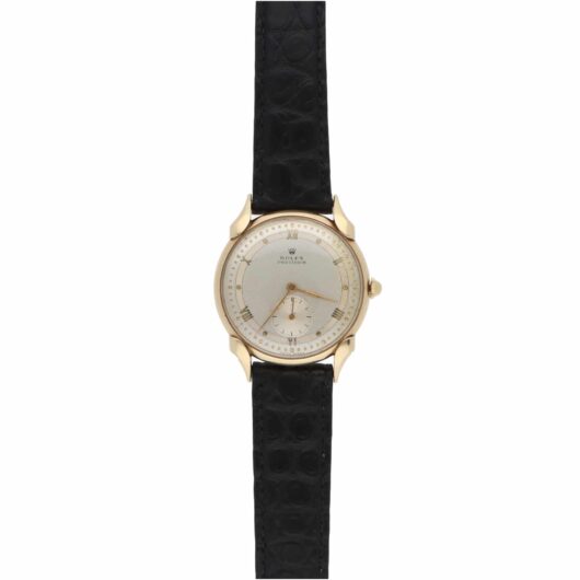 Vintage Rolex Precision Chronometer Gold Watch with Foiled Dial