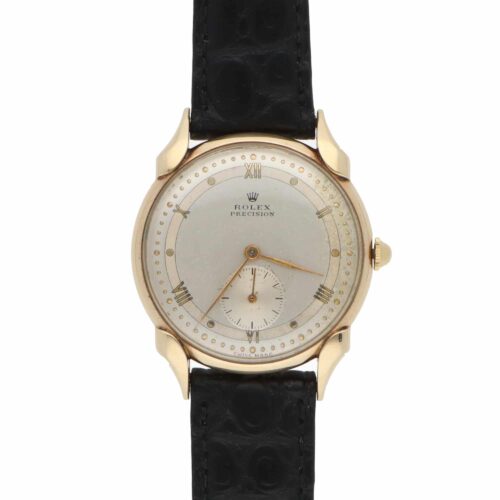 Vintage Rolex Precision Chronometer Gold Watch with Foiled Dial