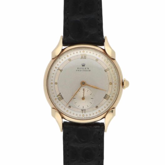 Vintage Rolex Precision Chronometer Gold Watch with Foiled Dial