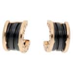 Vintage Bulgari B.zero1 Black Ceramic Earrings in Rose Gold