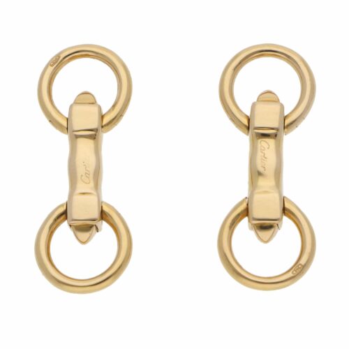 Vintage 1991 Cartier Cufflinks in Yellow Gold