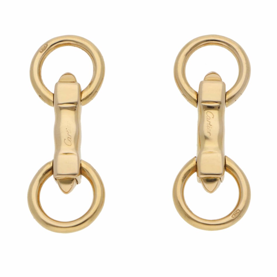 Vintage 1991 Cartier Cufflinks in Yellow Gold