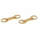 Vintage 1991 Cartier Cufflinks in Yellow Gold