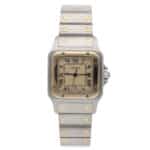 Vintage 29mm Cartier Santos Galbee Steel and Gold Quartz Watch
