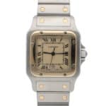 Vintage 29mm Cartier Santos Galbee Steel and Gold Quartz Watch