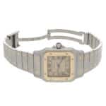 Vintage 29mm Cartier Santos Galbee Steel and Gold Quartz Watch