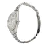 Vintage 36mm Rolex Datejust Steel Quartz Watch with Silver Dial