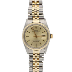 Vintage 1975 Rolex Datejust 36mm Steel and Gold Watch