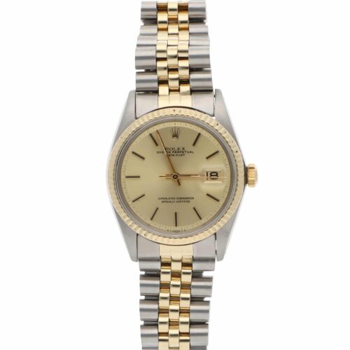 Vintage 1975 Rolex Datejust 36mm Steel and Gold Watch