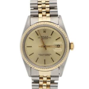 Vintage 1975 Rolex Datejust 36mm Steel and Gold Watch
