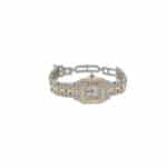 Vintage Cartier Panthere Steel and 1 Row Gold Quartz Watch