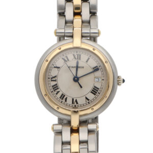 Vintage Cartier Panthere 1 Row Vendome Steel and Gold Watch