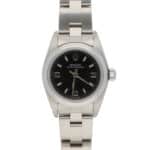 Vintage 1999 Rolex Oyster Perpetual Steel Watch with Black Dial
