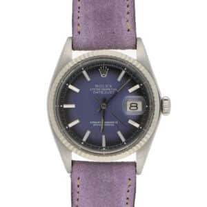 Vintage 1970 36mm Rolex Datejust with Mauve Dial