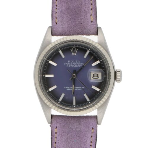 Vintage 1970 36mm Rolex Datejust with Mauve Dial