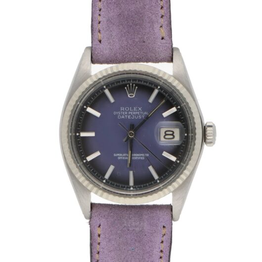 Vintage 1970 36mm Rolex Datejust with Mauve Dial
