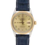 Vintage 1986 36mm Rolex Datejust Steel and Gold Watch