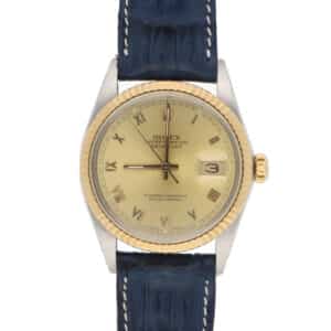 Vintage 1986 36mm Rolex Datejust Steel and Gold Watch
