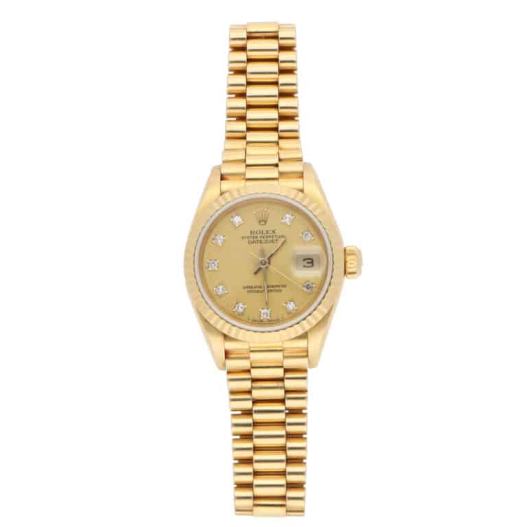 Vintage 1986 26mm Rolex Datejust Gold Watch