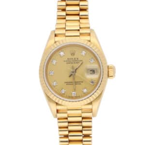 Vintage 1986 26mm Rolex Datejust Gold Watch