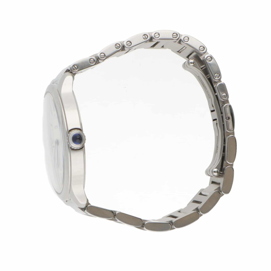 36mm Cartier Ronde Must Steel Watch with Ivory Dial