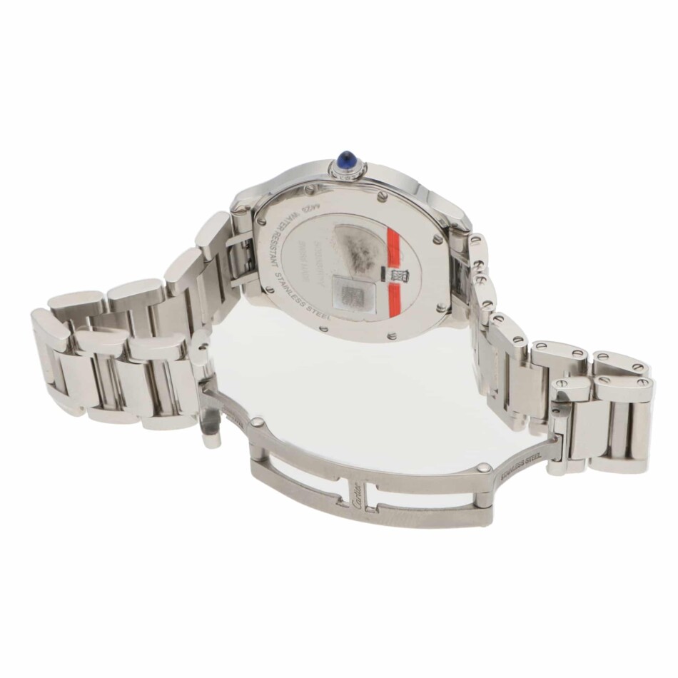 36mm Cartier Ronde Must Steel Watch with Ivory Dial