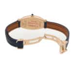 Vintage Cartier Tonneau Rose Gold Watch with Guilloche Dial